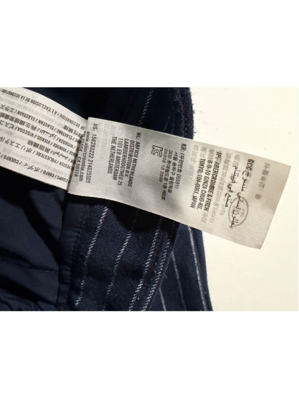 Women's Abercrombie & Fitch Pinstripe Wide Leg Trousers Navy Size S
422 - Picture 4 of 8